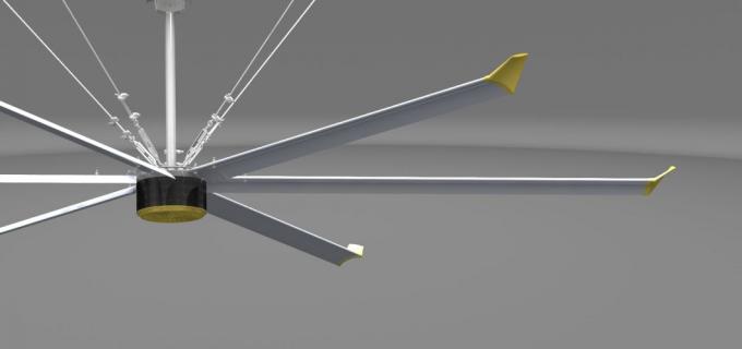 24FT Pmsm Penghematan Energi HVls Fan Langit-langit Untuk Fungsi Pendingin Udara Dan Ventilasi 2