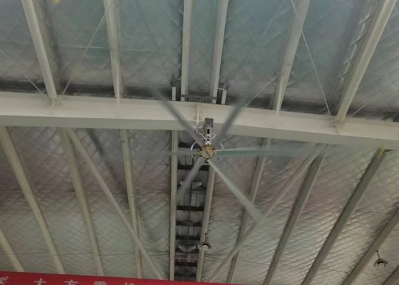 Harga yang bagus 1.5kw PMSM Motor Al Mg Alloy Kipas Langit-langit Raksasa 380AC Untuk Ruang Olahraga Indoor on line