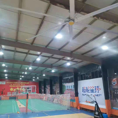 Harga yang bagus Button Control Fast Adjust HVLS Besar Penggemar Industri Untuk Ventilasi Gymnasium on line