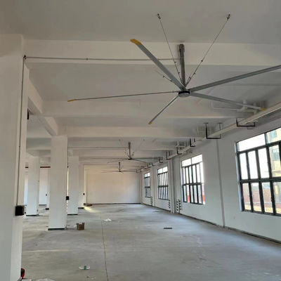 Harga yang bagus 220V 1.5kw HVLS Volume Tinggi Penggemar Langit-langit Industri Dengan Motor Listrik Magnet Permanen on line