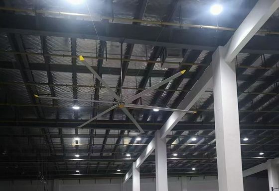 Harga yang bagus 24FT Pmsm Penghematan Energi HVls Fan Langit-langit Untuk Fungsi Pendingin Udara Dan Ventilasi on line