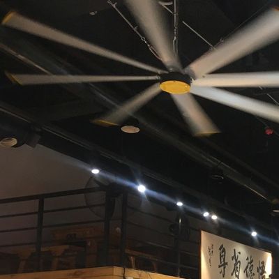 Harga yang bagus 380V/220V Tegangan 2.4m 8FT PMSM Motor HVLS Ventilasi Kipas untuk Restaurant Air Cooling on line
