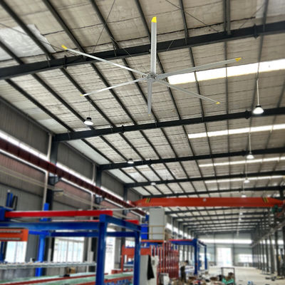 Harga yang bagus Kekuatan 7.3m 24FT PMSM HVLS Papan Kipas untuk pendingin udara di bengkel dan gudang on line