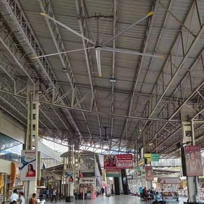 Harga yang bagus 5.0m 16FT AC Electric Powered HVLS Industrial Ceiling Fan Ventilator dengan Motor PMSM on line