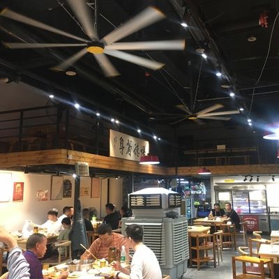 Harga yang bagus BLCD Motor Drive Type 2.4m 8FT Brushless Electric HVLS Fan untuk Ventilasi Restoran on line