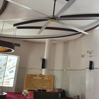 6.1M/20FT Ventilasi Fan Sinkron Motor Permanen Magnet HVLS Besar Industrial Ceiling Fan