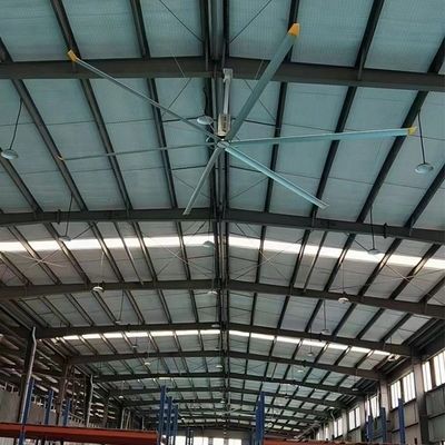 BLCD Motor Drive Tipe 5.0m 16FT Gearbox HVLS Layar Langit-langit Industri untuk Gudang