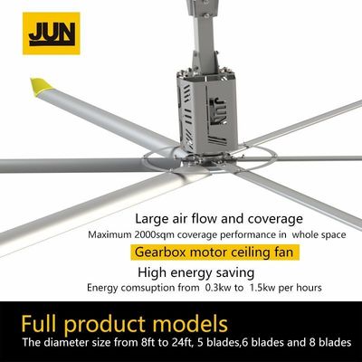 Harga yang bagus 24FT Big HVls Fan dengan fungsi pendingin udara untuk ventilasi pabrik on line