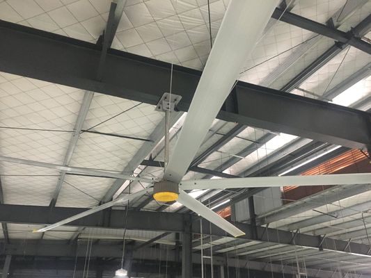 Harga yang bagus Kipas langit-langit industri dengan motor gearbox atau motor Pmsm dikonfigurasi HVLS Kipas angin sebagai alat pengudaraan dan pendinginan gudang on line