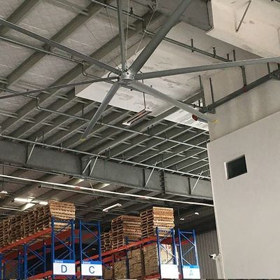 Harga yang bagus Penggemar langit-langit industri dengan motor gearbox atau motor Pmsm yang dikonfigurasi sebagai kipas udara untuk ventilasi bengkel dan tujuan pendinginan on line