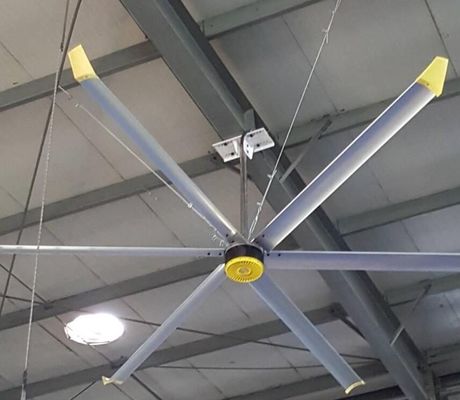 Harga yang bagus Penggemar langit-langit HVL industri hemat energi dengan motor gearbox atau motor PMSM dan arah aliran sentrifugal on line