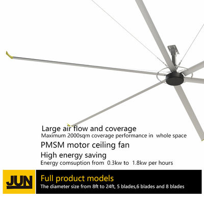 Harga yang bagus HVLS Industrial Fan Solusi pendingin yang ampuh untuk ruang besar dan luas 8 hingga 24 kaki on line